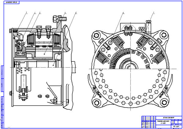 Чертеж генератора ДК-405К