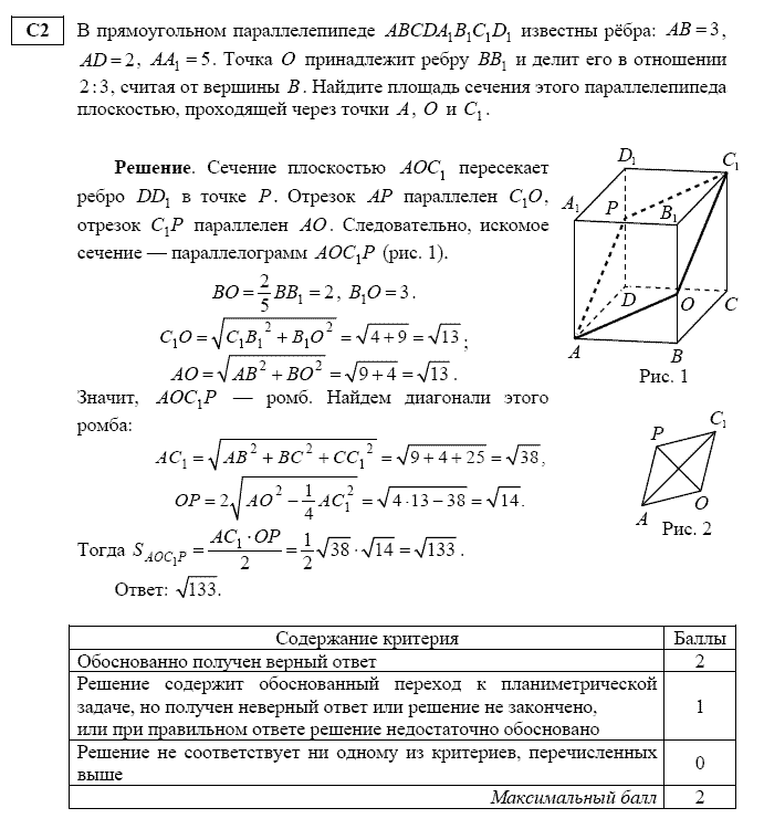 ЕГЭ по математике Демо 2014 часть 2